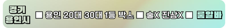 용인룸알바