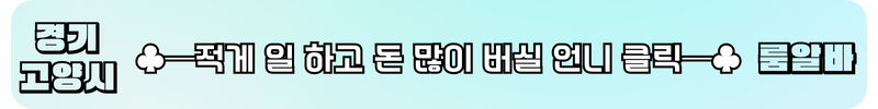 고양시 룸알바